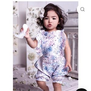 Floral Ruffle Baby Romper by TuTu Du Monde